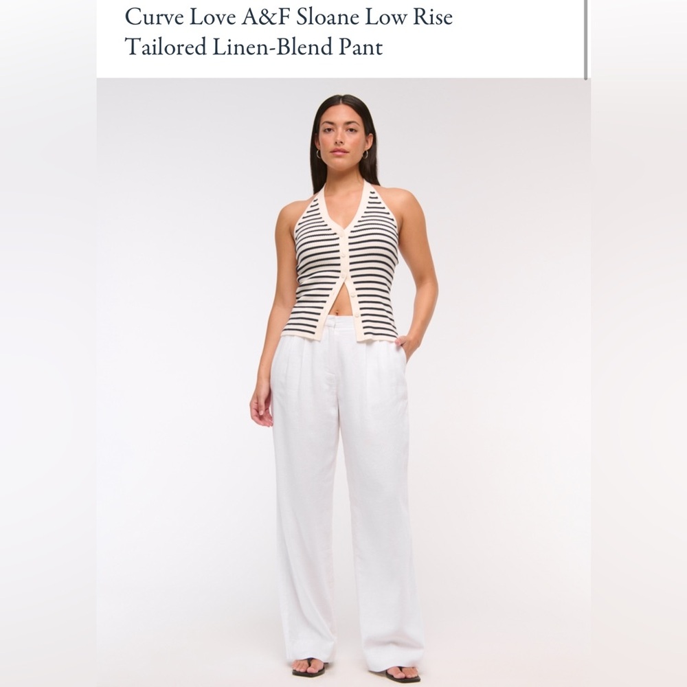 While linen Sloan pant